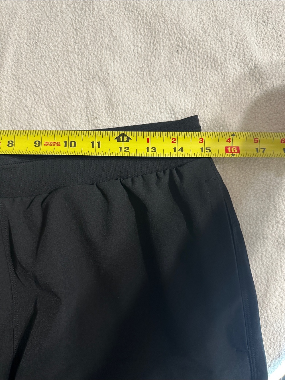 NWT Fabletics Men's Black Athletic Shorts M Long 9” - Picture 7 of 8